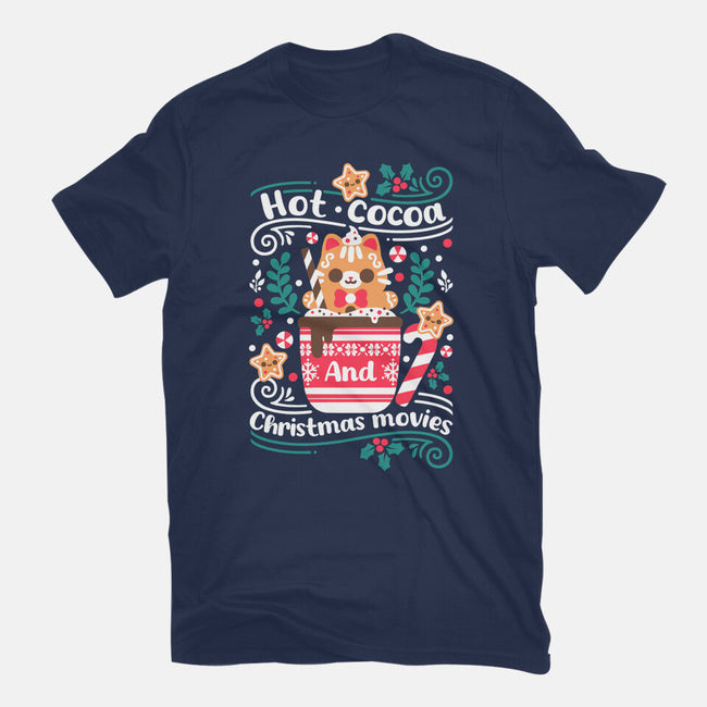 Hot Cocoa And Christmas Movies-Mens-Heavyweight-Tee-NemiMakeit