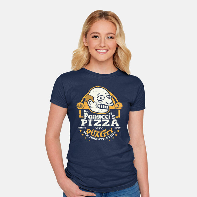 Mr. Panucci's Pizza-Womens-Fitted-Tee-SuperEdu