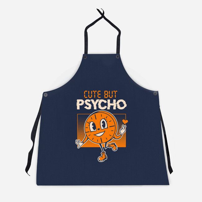 Cute But Psycho Miss Minutes-Unisex-Kitchen-Apron-tobefonseca