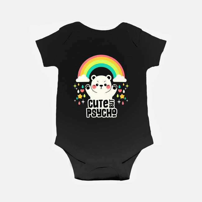 Cute But Psycho Bear-Baby-Basic-Onesie-tobefonseca