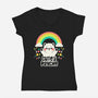 Cute But Psycho Bear-Womens-V-Neck-Tee-tobefonseca