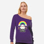 Cute But Psycho Bear-Womens-Off Shoulder-Sweatshirt-tobefonseca