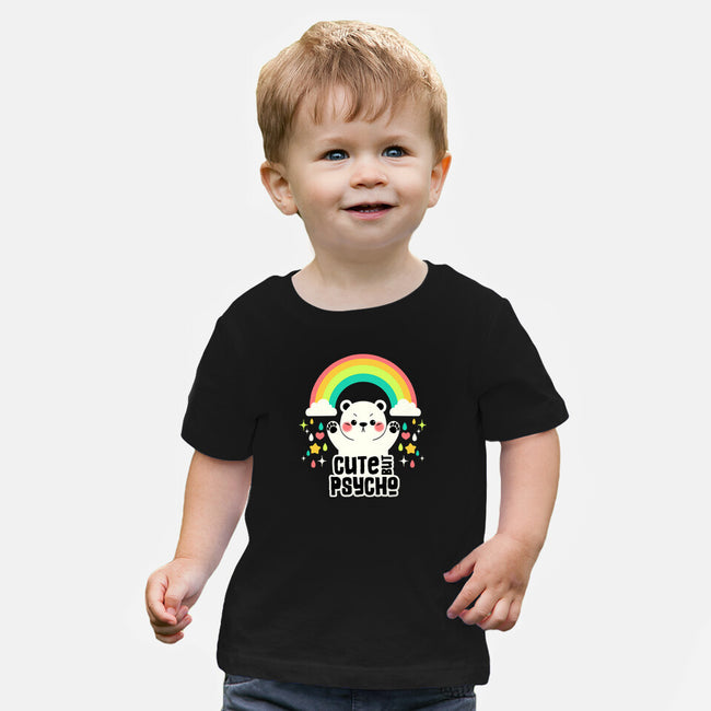 Cute But Psycho Bear-Baby-Basic-Tee-tobefonseca