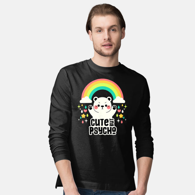 Cute But Psycho Bear-Mens-Long Sleeved-Tee-tobefonseca