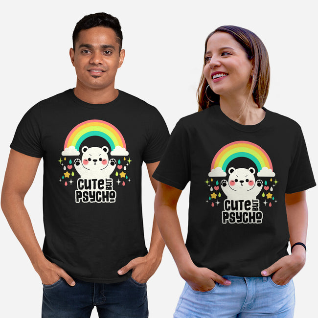 Cute But Psycho Bear-Unisex-Basic-Tee-tobefonseca