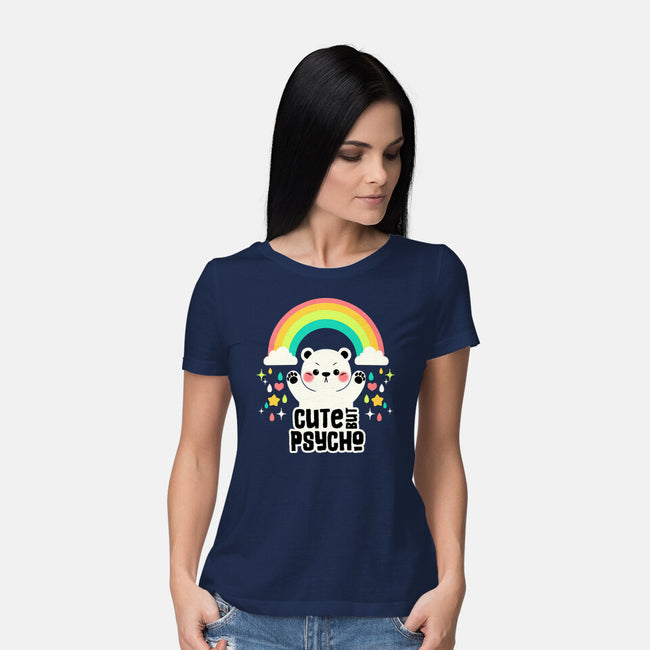 Cute But Psycho Bear-Womens-Basic-Tee-tobefonseca