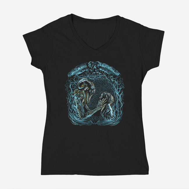 Starry Faun-Womens-V-Neck-Tee-zascanauta