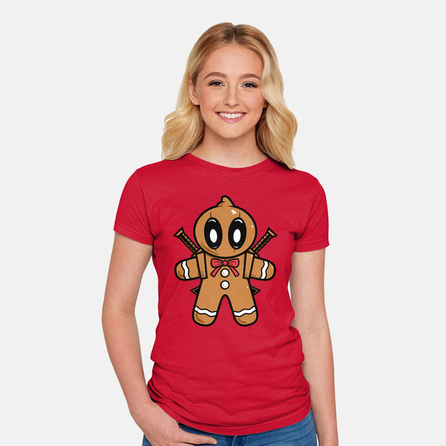 Gingerbread Pool-Womens-Fitted-Tee-krisren28