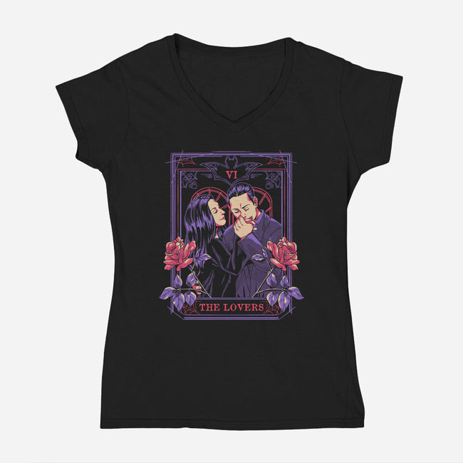 Soulmates Tarot-Womens-V-Neck-Tee-yumie