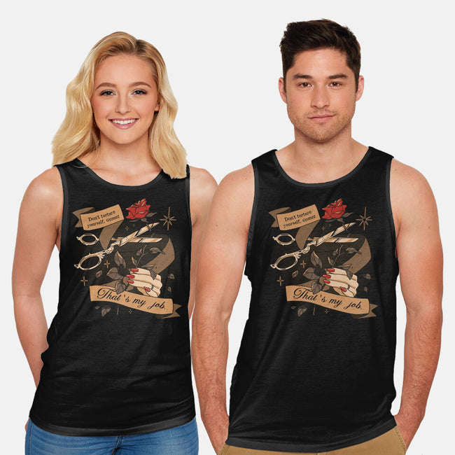 Don't Torture Yourself Gomez-Unisex-Basic-Tank-yumie