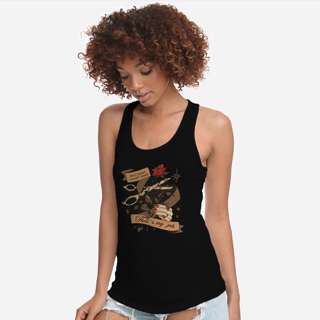 Don't Torture Yourself Gomez-Womens-Racerback-Tank-yumie