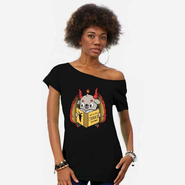 Buying Souls-Womens-Off Shoulder-Tee-yumie