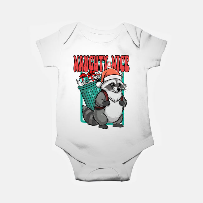 Naughty And Nice Santa-Baby-Basic-Onesie-palmstreet