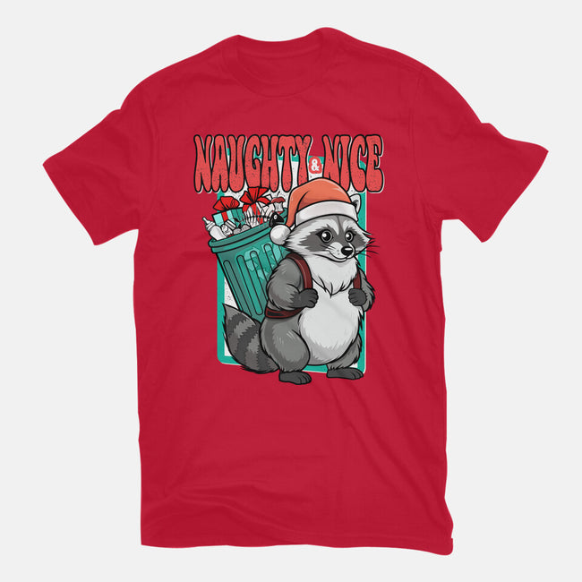 Naughty And Nice Santa-Womens-Fitted-Tee-palmstreet