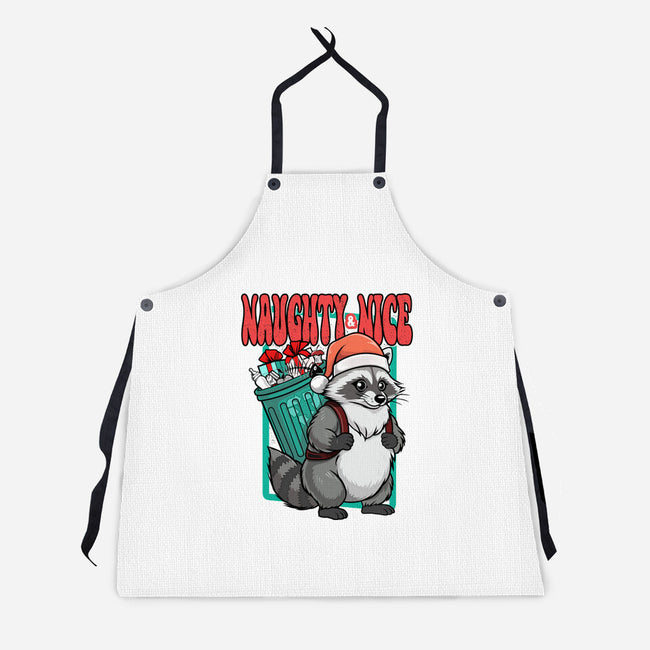 Naughty And Nice Santa-Unisex-Kitchen-Apron-palmstreet