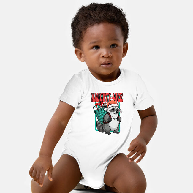 Naughty And Nice Santa-Baby-Basic-Onesie-palmstreet