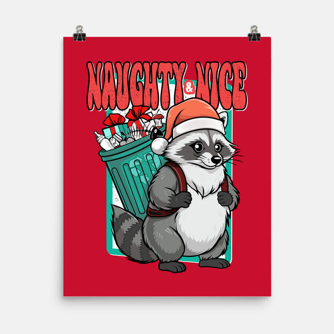 Naughty And Nice Santa-None-Matte-Poster-palmstreet