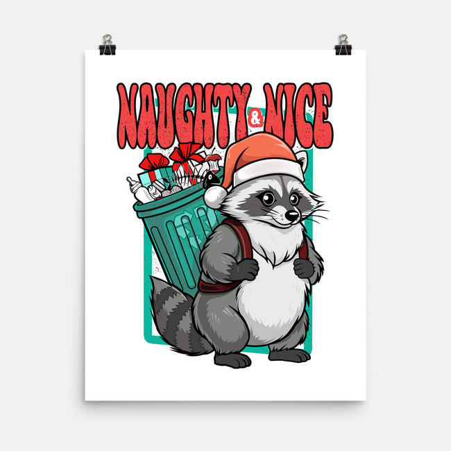 Naughty And Nice Santa-None-Matte-Poster-palmstreet