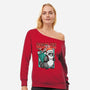 Naughty And Nice Santa-Womens-Off Shoulder-Sweatshirt-palmstreet