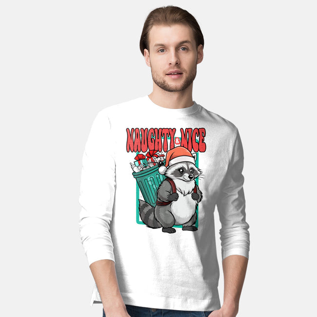 Naughty And Nice Santa-Mens-Long Sleeved-Tee-palmstreet