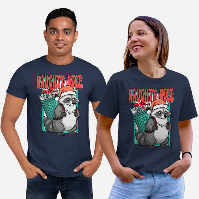 Naughty And Nice Santa-Unisex-Basic-Tee-palmstreet