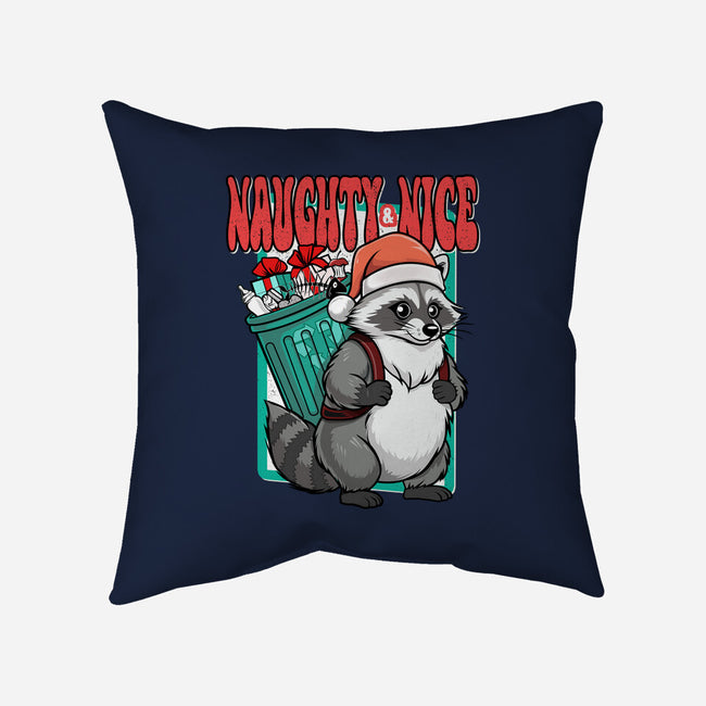 Naughty And Nice Santa-None-Removable Cover w Insert-Throw Pillow-palmstreet