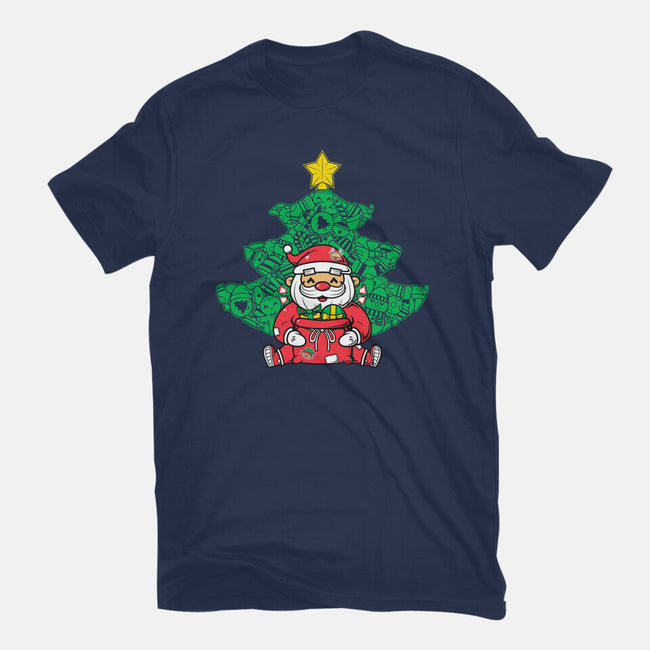 Doodle Claus-Womens-Fitted-Tee-krisren28