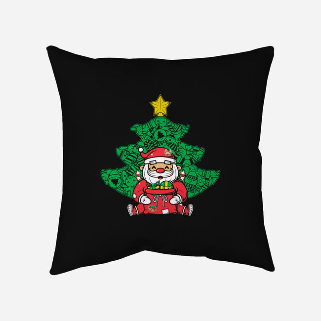 Doodle Claus-None-Removable Cover w Insert-Throw Pillow-krisren28