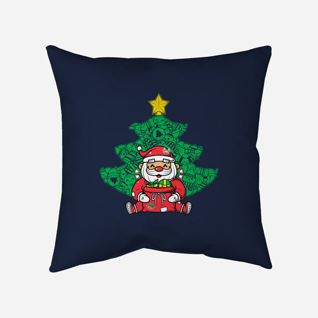 Doodle Claus-None-Removable Cover w Insert-Throw Pillow-krisren28