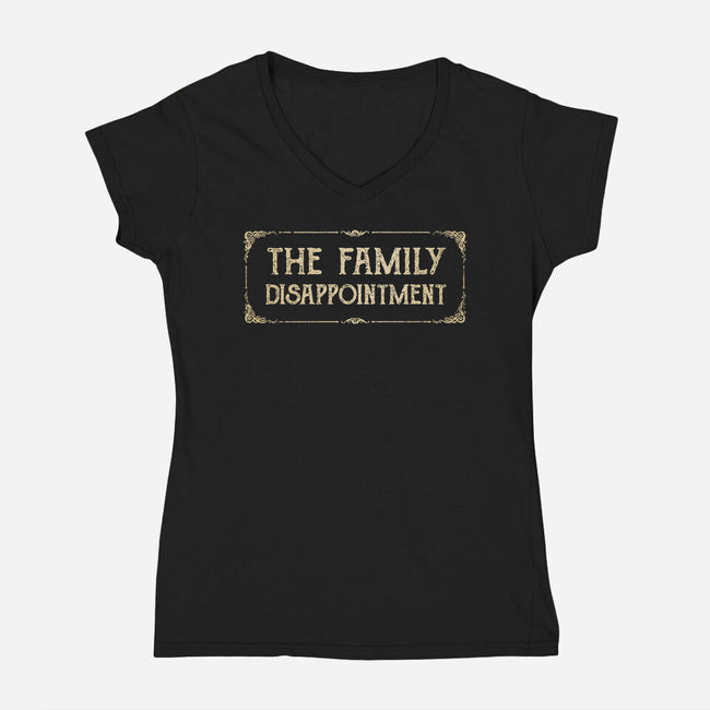 The Family Disappointment-Womens-V-Neck-Tee-kg07