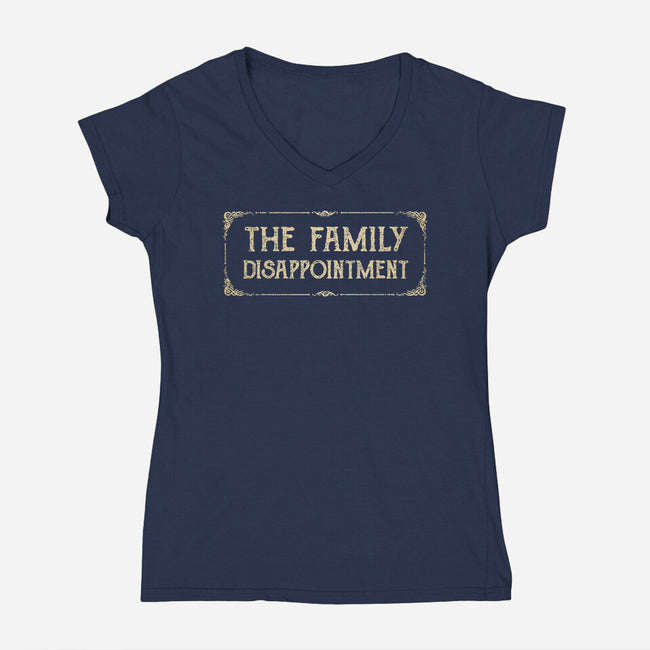 The Family Disappointment-Womens-V-Neck-Tee-kg07