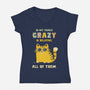 Crazy Is Relative-Womens-V-Neck-Tee-kg07