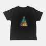 Christmas Tree Dinosaurs-Baby-Basic-Tee-Vallina84