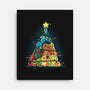 Christmas Tree Dinosaurs-None-Stretched-Canvas-Vallina84