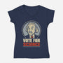 Vote For Albert-Womens-V-Neck-Tee-Melonseta