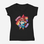 Chappell Gnome-Womens-V-Neck-Tee-ChristaDoodles