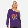 Chappell Gnome-Womens-Off Shoulder-Sweatshirt-ChristaDoodles