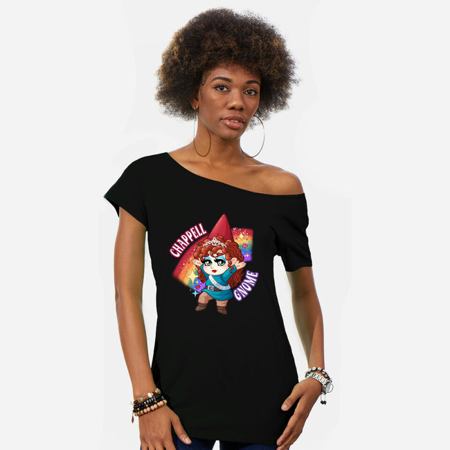 Chappell Gnome-Womens-Off Shoulder-Tee-ChristaDoodles