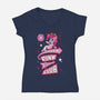 Pinkie Pony Club-Womens-V-Neck-Tee-ChristaDoodles