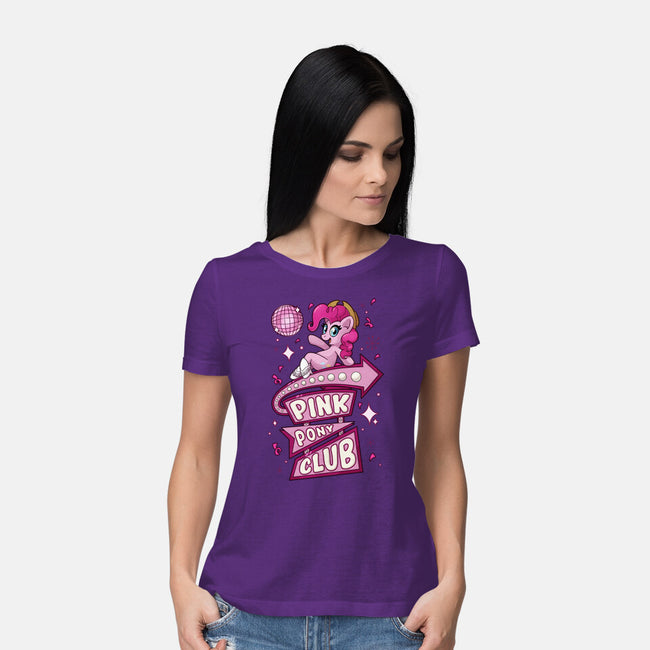 Pinkie Pony Club-Womens-Basic-Tee-ChristaDoodles