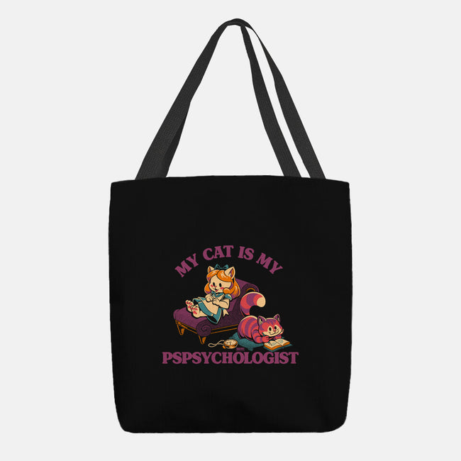 My Cat Is My Pspsychologist-None-Basic Tote-Bag-worlddominationforcats