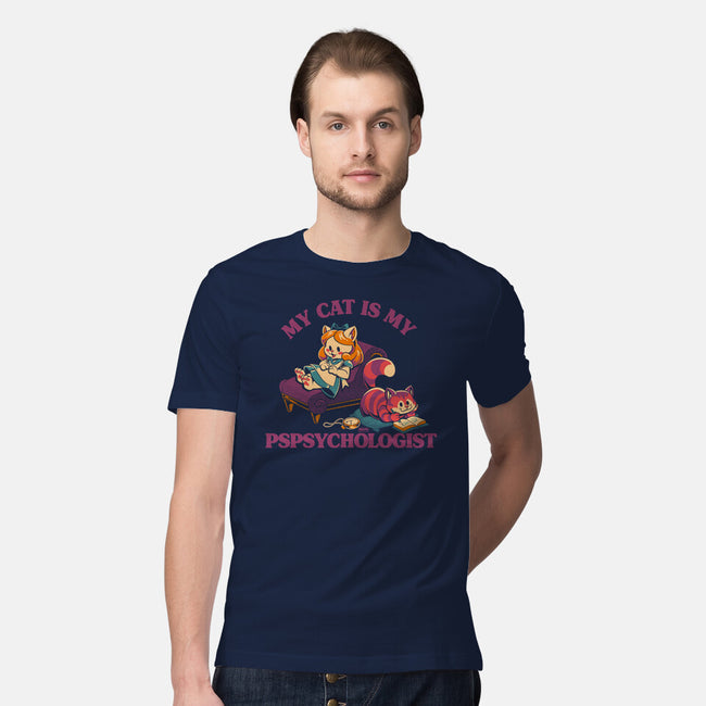 My Cat Is My Pspsychologist-Mens-Premium-Tee-worlddominationforcats