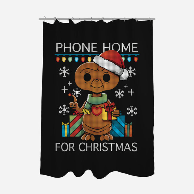 Phone Home For Christmas-None-Polyester-Shower Curtain-Vallina84