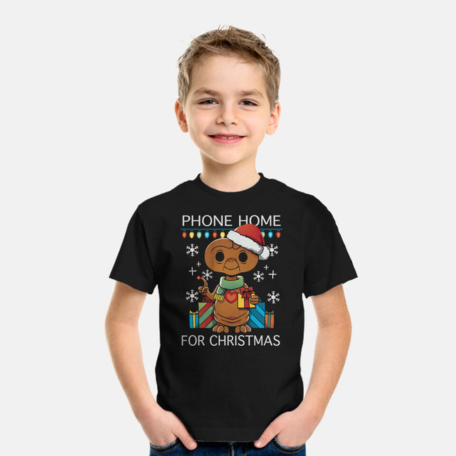 Phone Home For Christmas-Youth-Basic-Tee-Vallina84