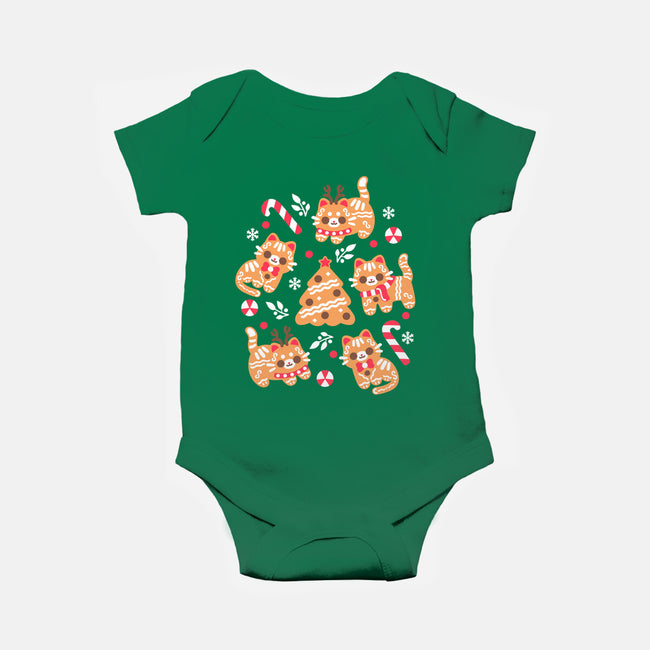 Gingerbread Cats-Baby-Basic-Onesie-NemiMakeit