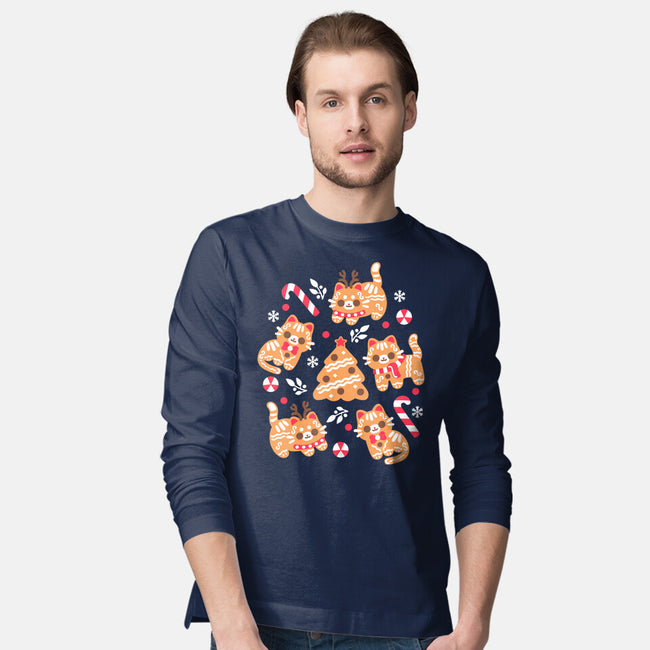 Gingerbread Cats-Mens-Long Sleeved-Tee-NemiMakeit