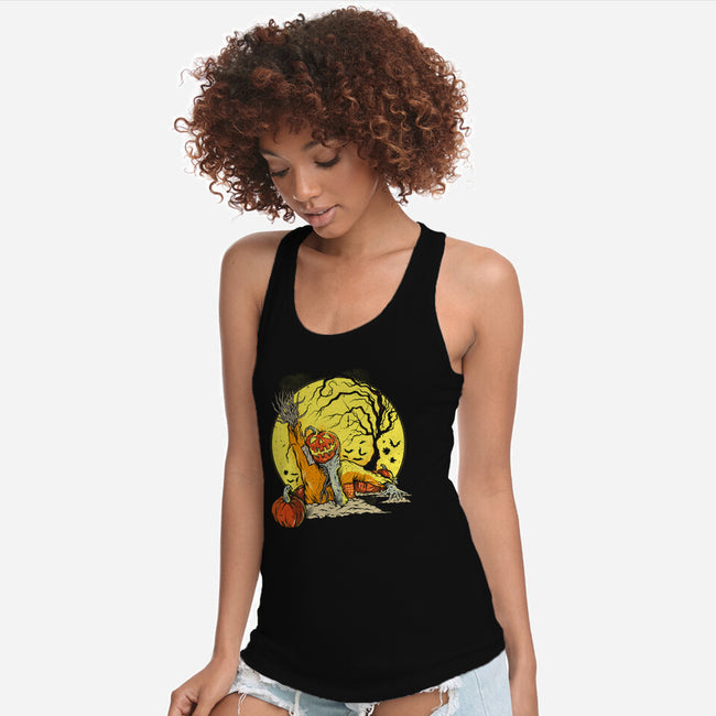 Halloween Rise-Womens-Racerback-Tank-Green Devil