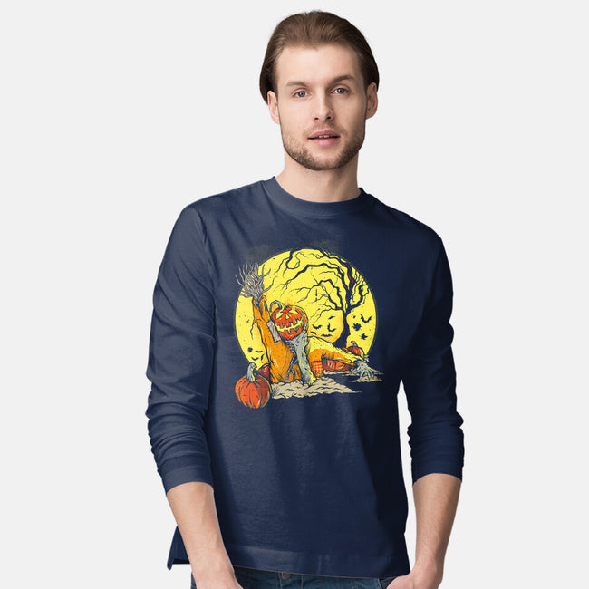 Halloween Rise-Mens-Long Sleeved-Tee-Green Devil