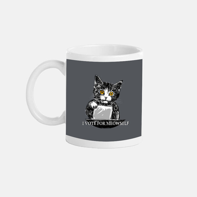 I Vote For Meowself-None-Mug-Drinkware-kharmazero