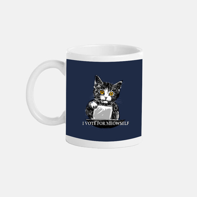 I Vote For Meowself-None-Mug-Drinkware-kharmazero